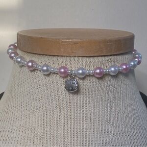 Hello Kitty Choker Necklace Faux Pearl